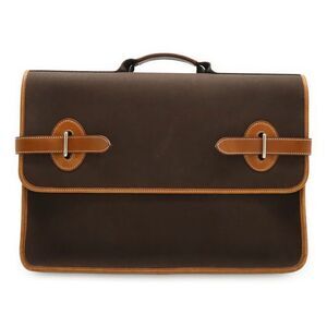 Hermes Buenaventura MM Leather Briefcase